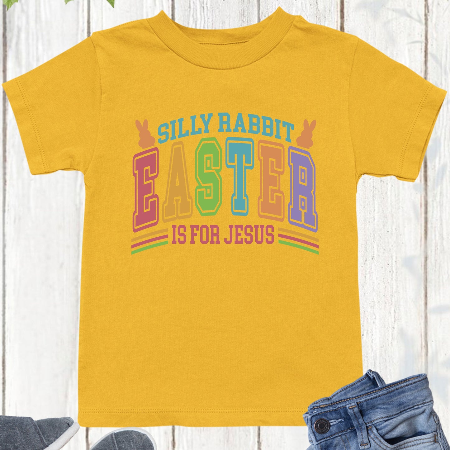 Silly Rabbit Easter is for Jesus Childrens T shirt