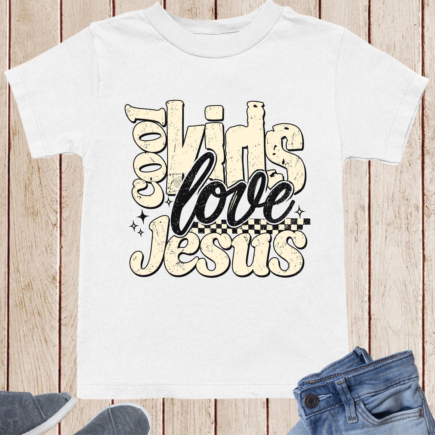 Christian Kids Love Jesus Faith Scholl T-Shirt