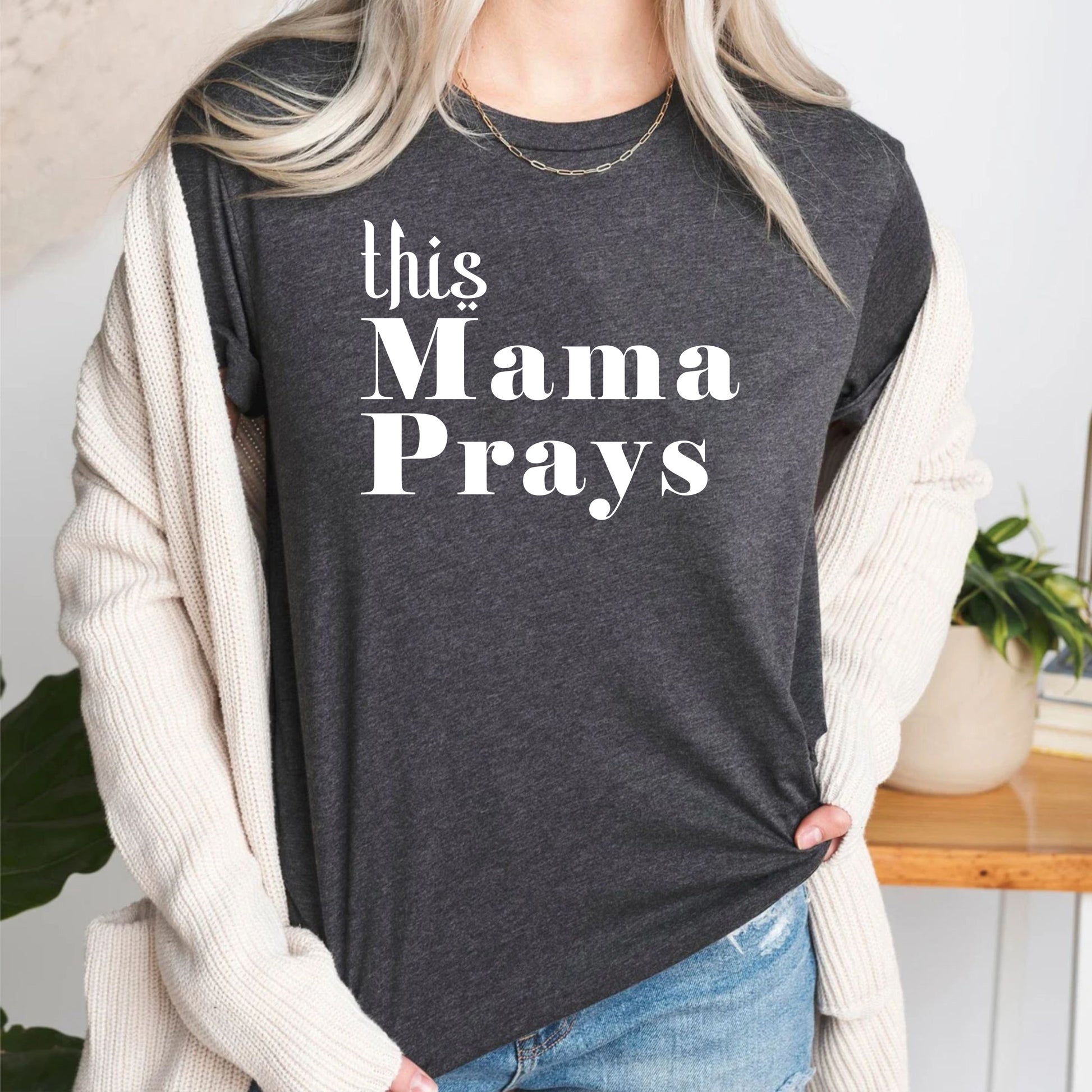 This Mama Prays Christian Inspirational Bible Verse Faith T Shirt
