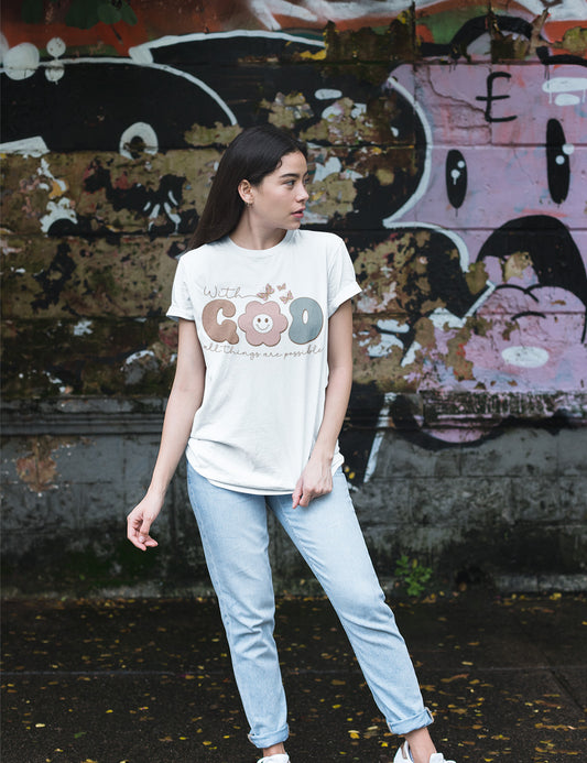 With God All Things are Possible Christian Merch T Shirt