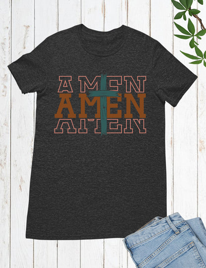Amen Retro Religious Long Sleeve T Shirts