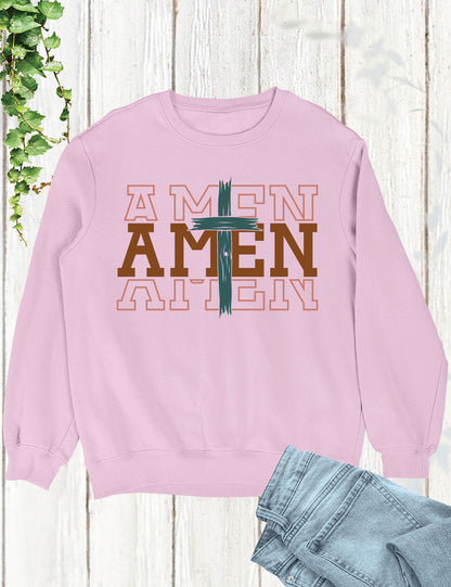 Amen Retro Religious Long Sleeve T Shirts