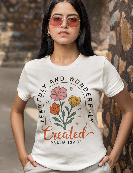Fearfully and Wonderfully Made Christian Apparel Tees