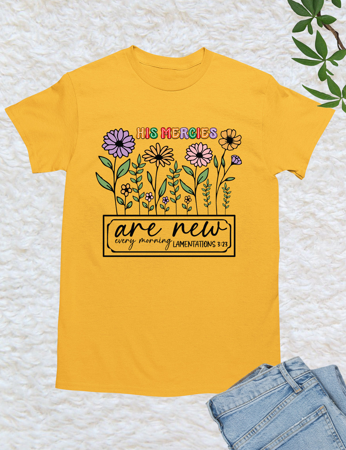 His Mercies are New Every Morning Christian Gift Tee