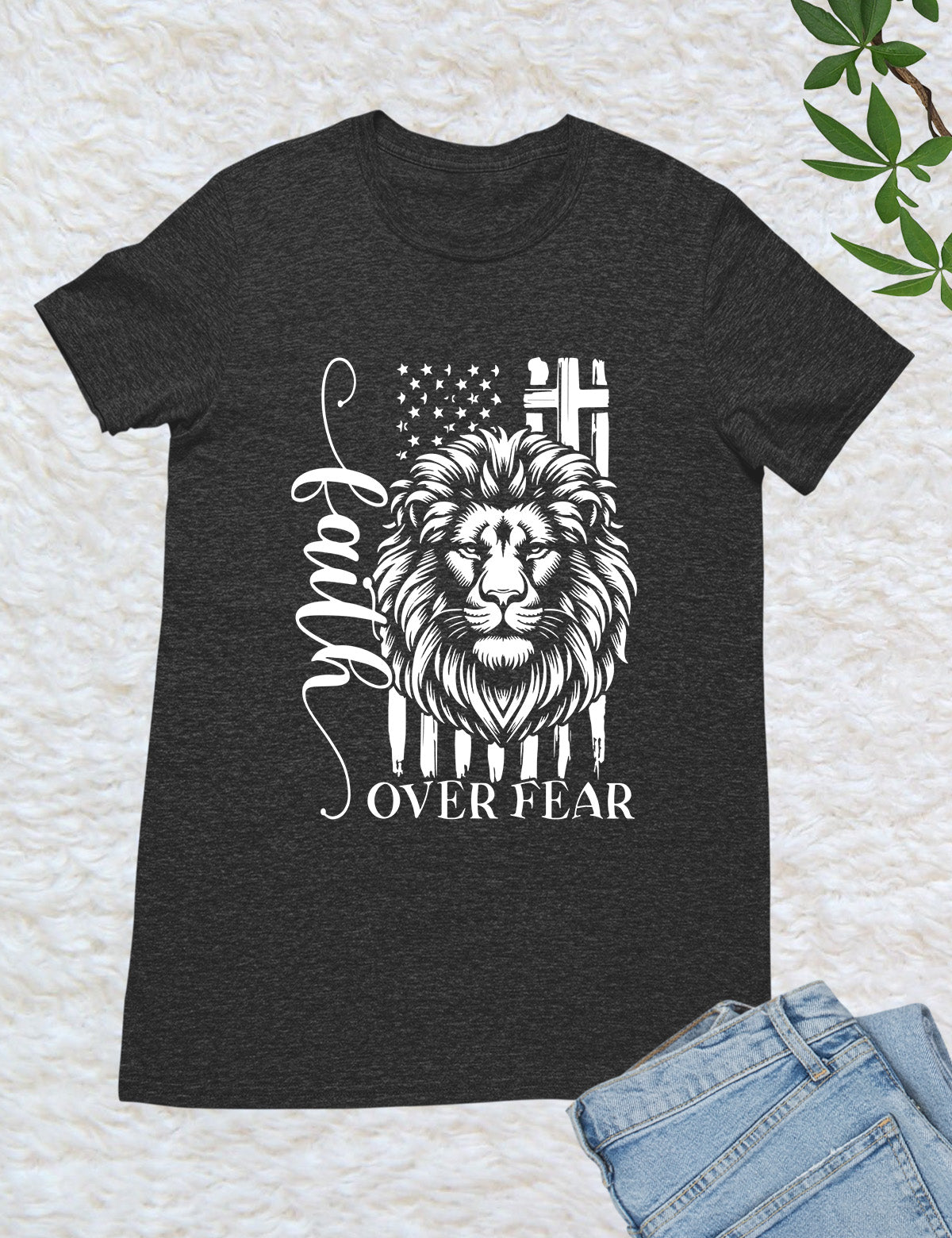 Faith over Fear Mens Religious Shirt
