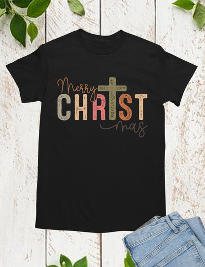 Merry Christmas Christian Retro T Shirt