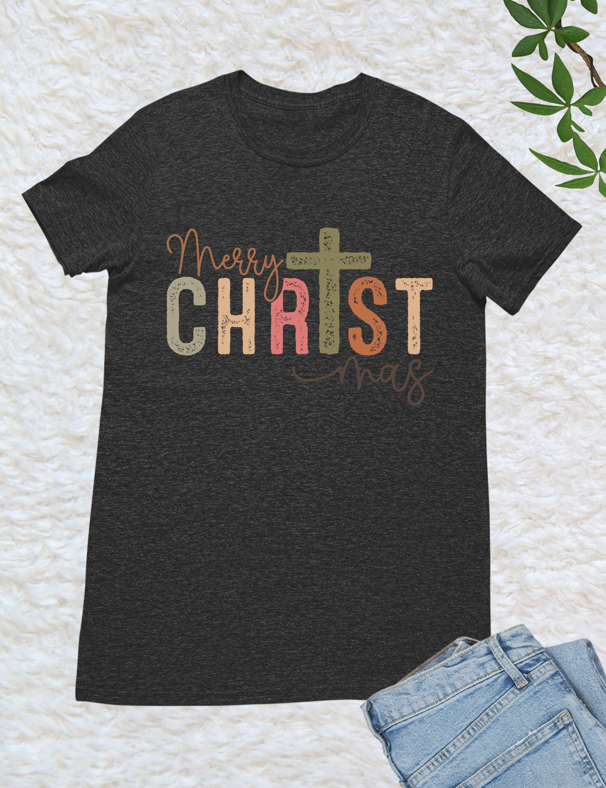 Merry Christmas Christian Retro T Shirt