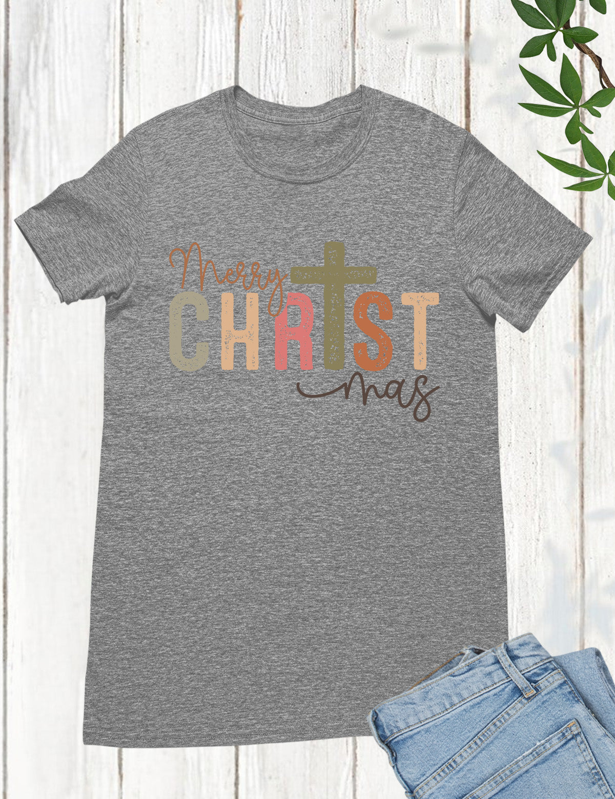 Merry Christmas Christian Retro T Shirt