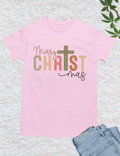 Merry Christmas Christian Retro T Shirt