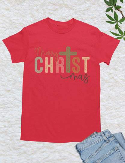 Merry Christmas Christian Retro T Shirt
