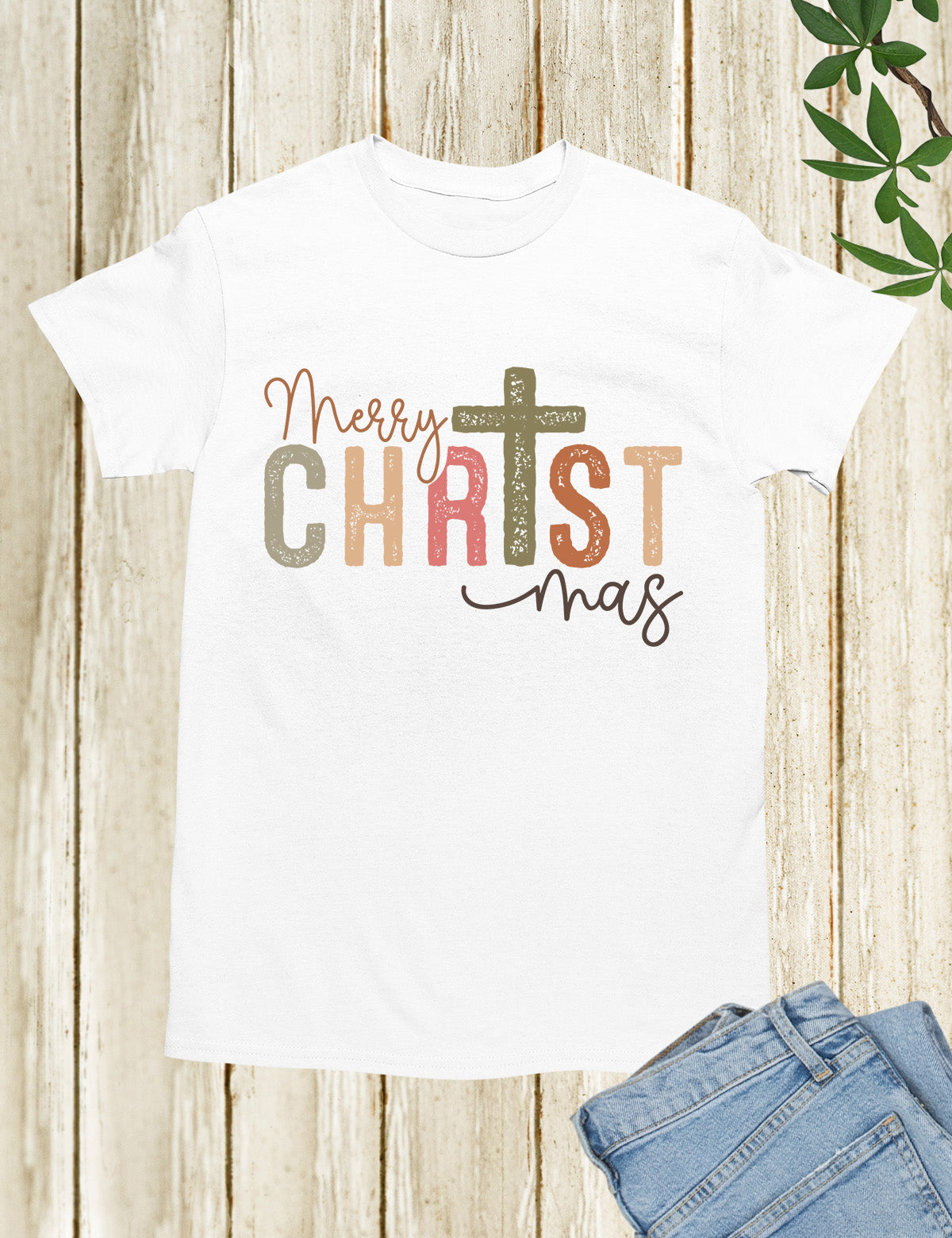 Merry Christmas Christian Retro T Shirt