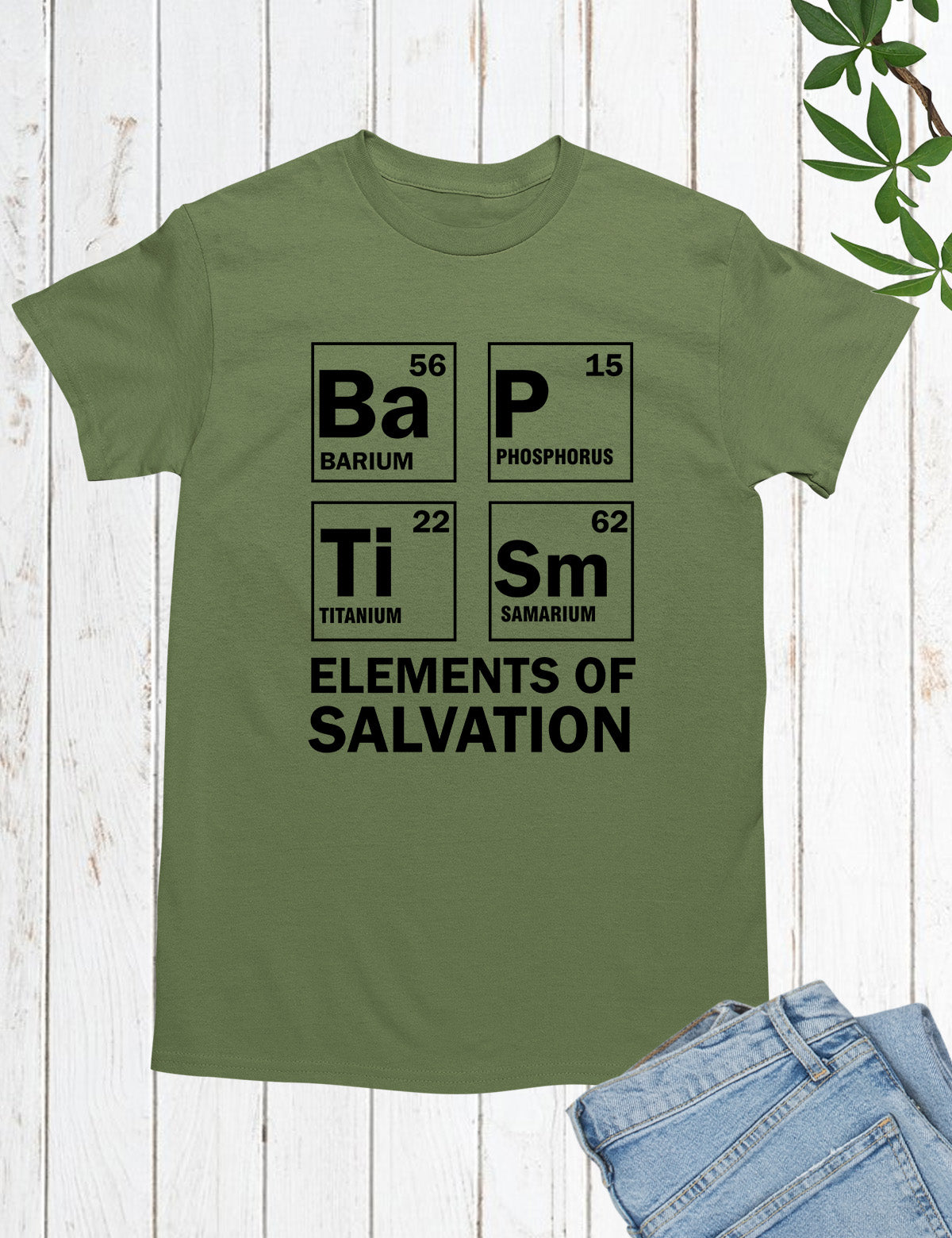 Baptism Elements of Salvation T Shirt