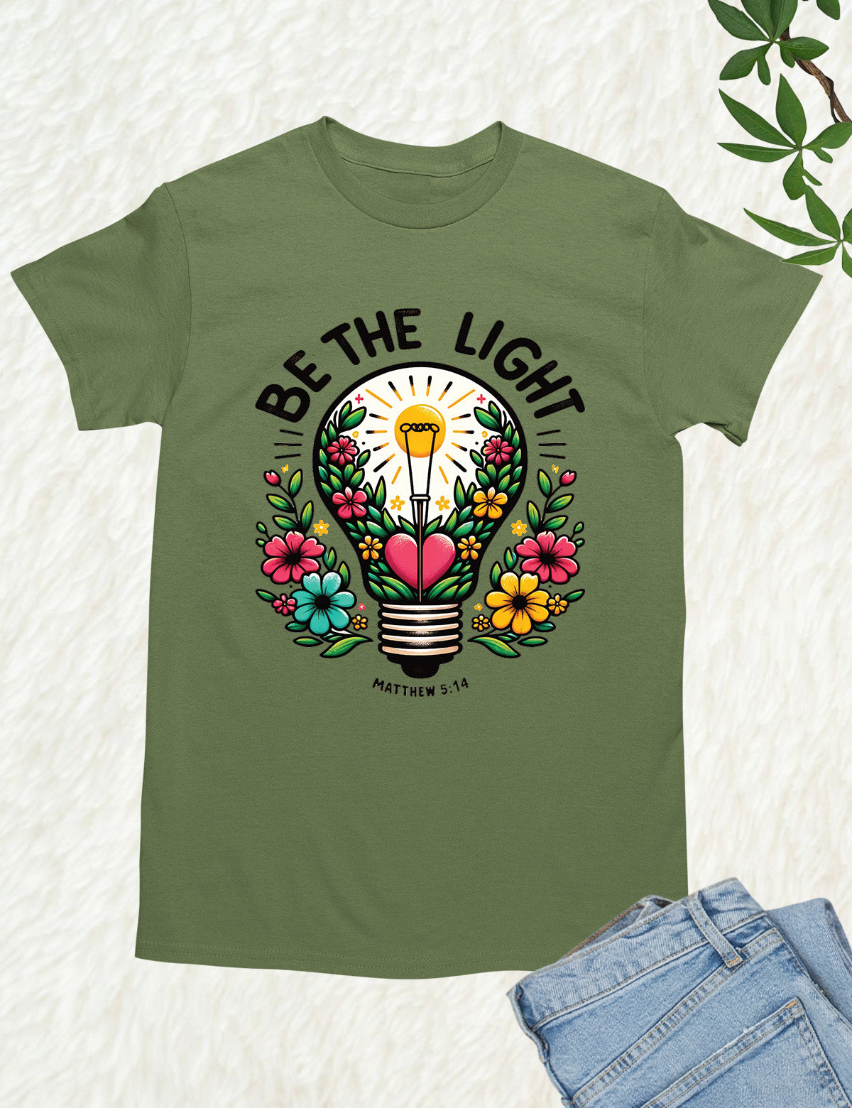 Be The Light Scripture Shirt Gift