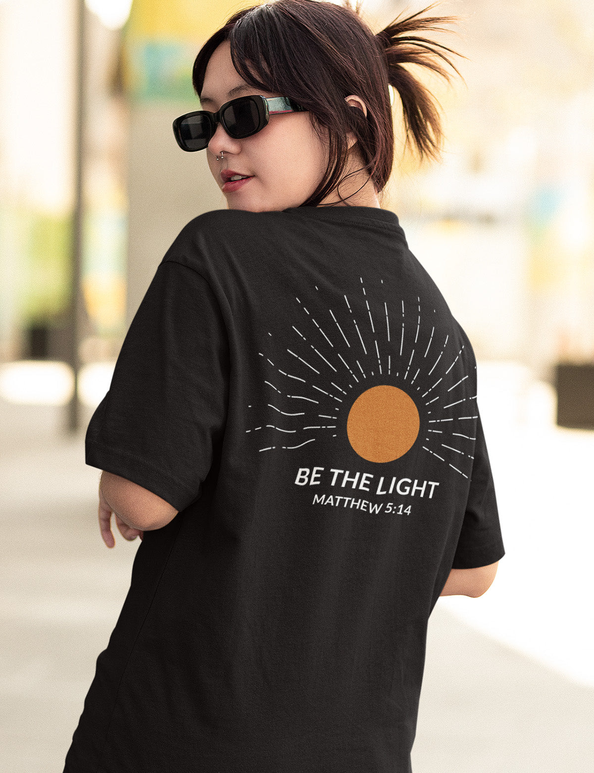 Be The Light Christian Religious shirts for women