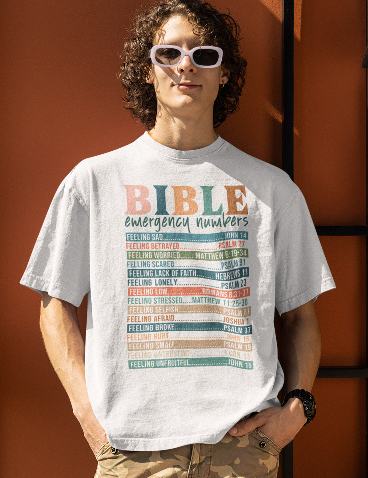 Bible Emergency Numbers Nutrition Facts T Shirt