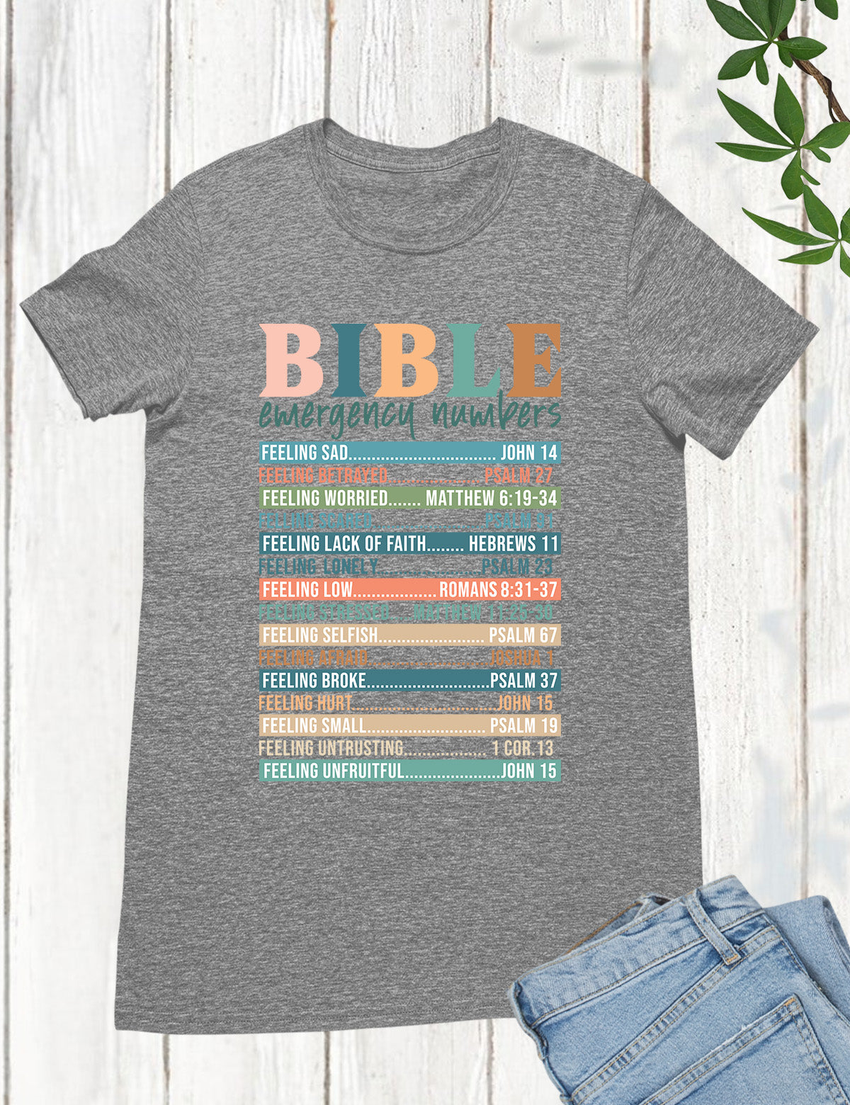 Bible Emergency Numbers Nutrition Facts T Shirt