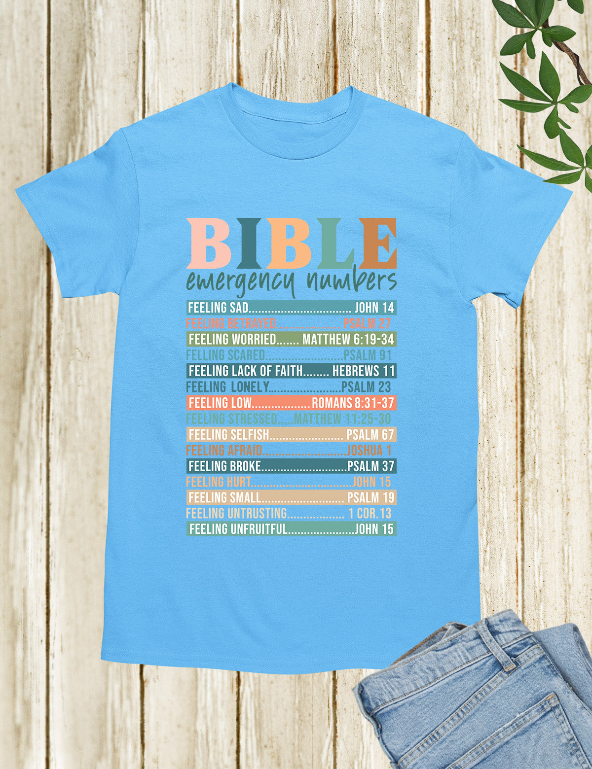 Bible Emergency Numbers Nutrition Facts T Shirt