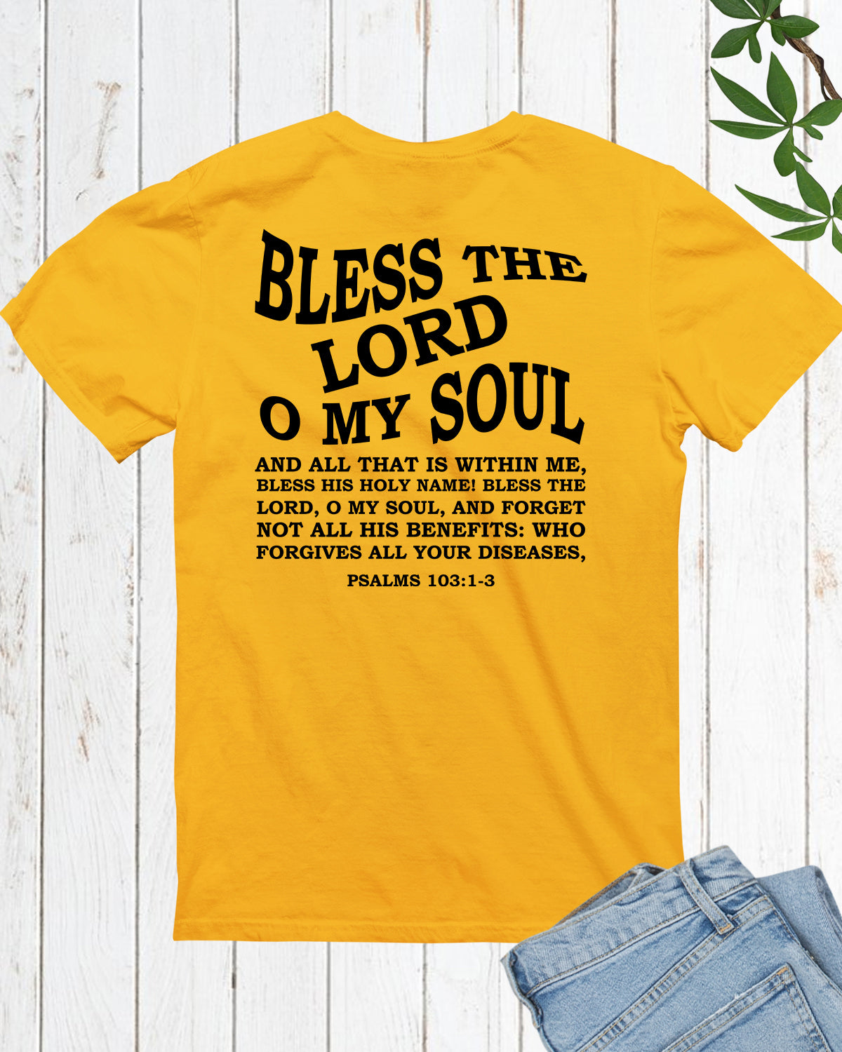 Bless the Lord Back Print Bible Verse T shirt