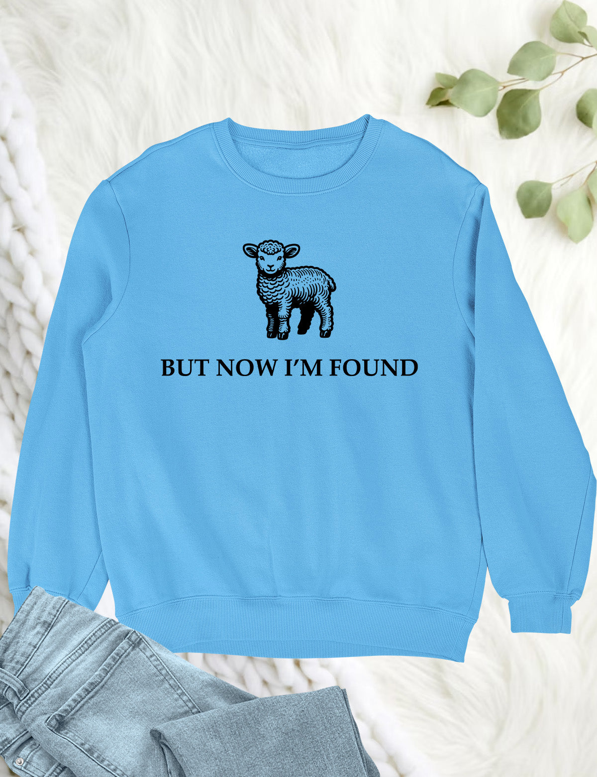 But Now I'm Found Christian Sweatshirt Retro Jesus Sweater