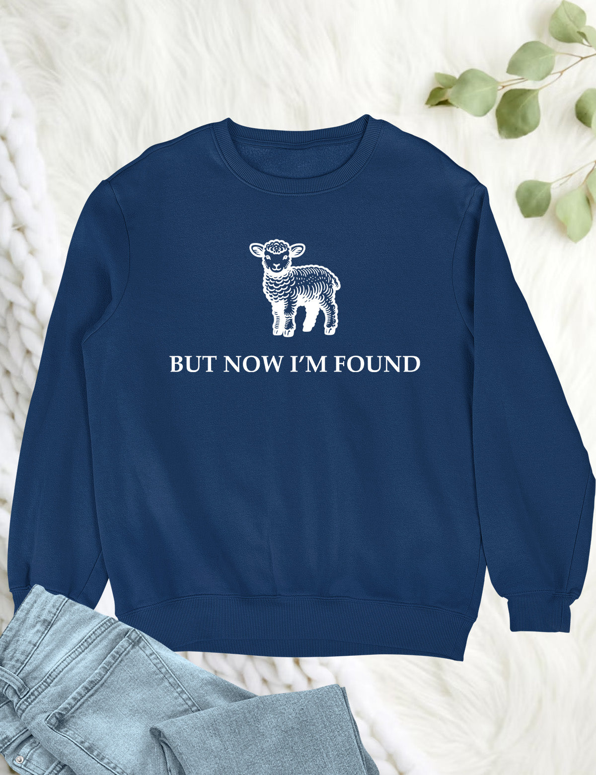 But Now I'm Found Christian Sweatshirt Retro Jesus Sweater