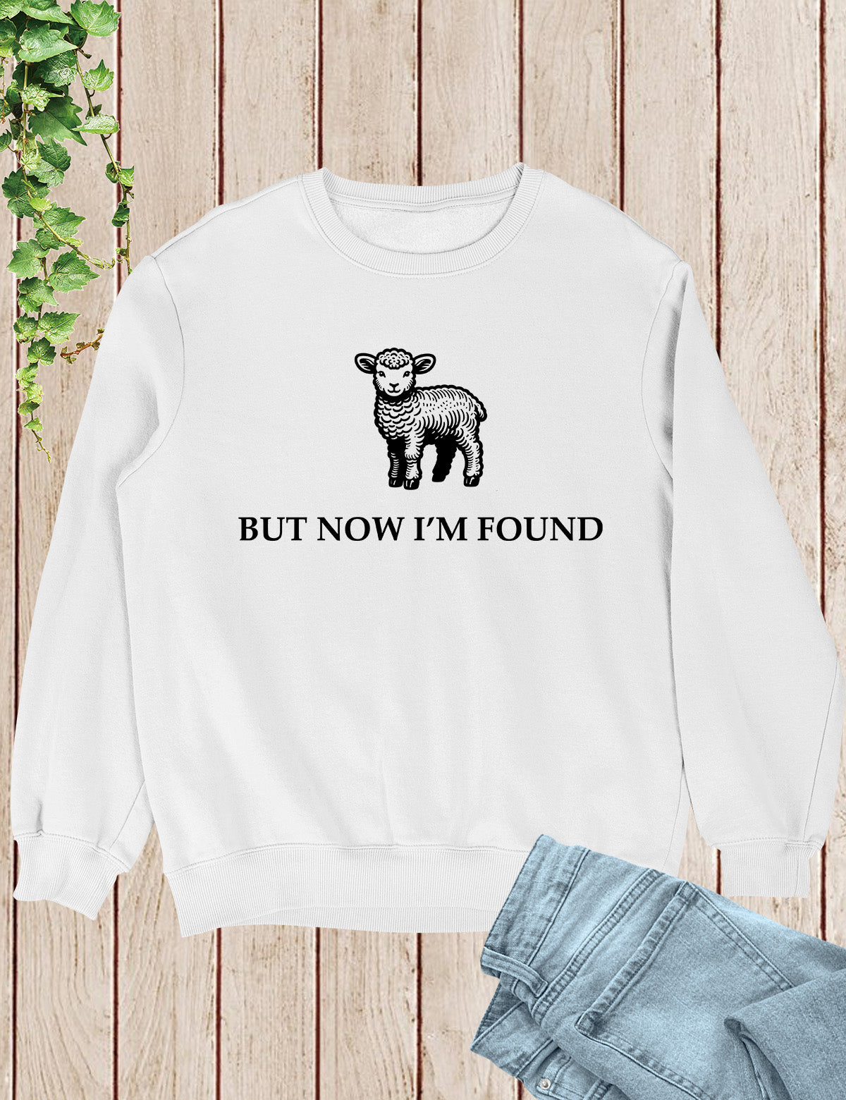 But Now I'm Found Christian Sweatshirt Retro Jesus Sweater