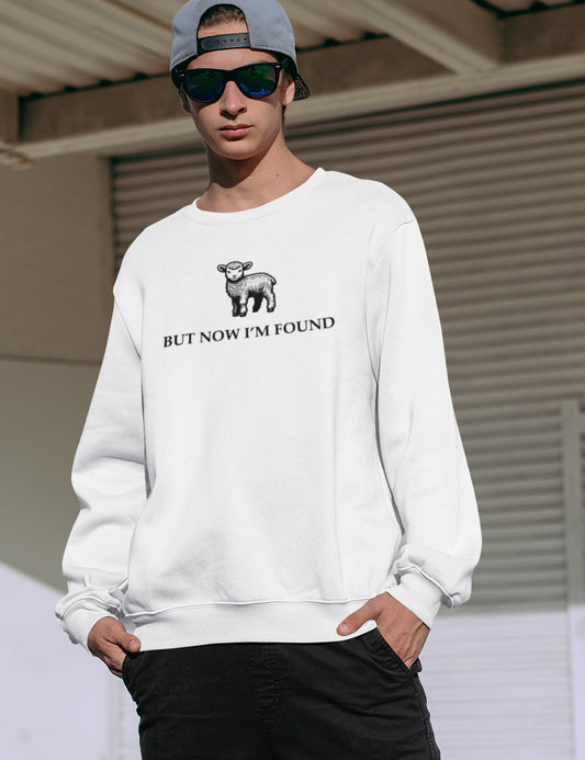 But Now I'm Found Christian Sweatshirt Retro Jesus Sweater