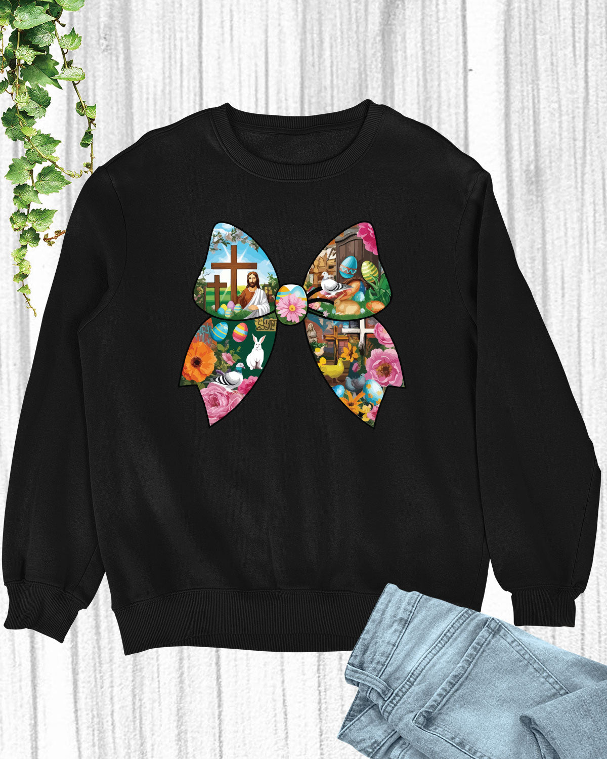 Christian Easter Coquette Bow Women's Long Sleeve T Shirts