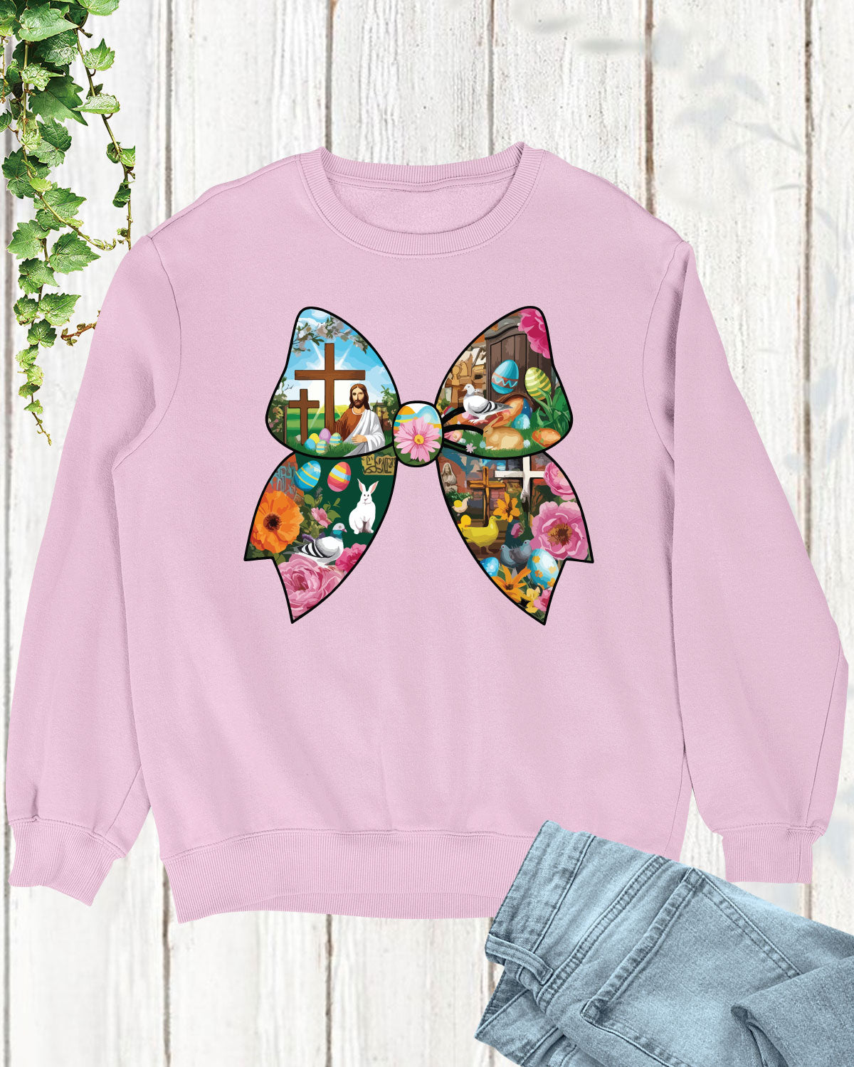 Christian Easter Coquette Bow Women's Long Sleeve T Shirts