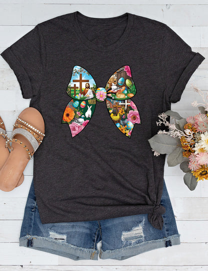 Christian Easter Coquette Bow Women's Long Sleeve T Shirts