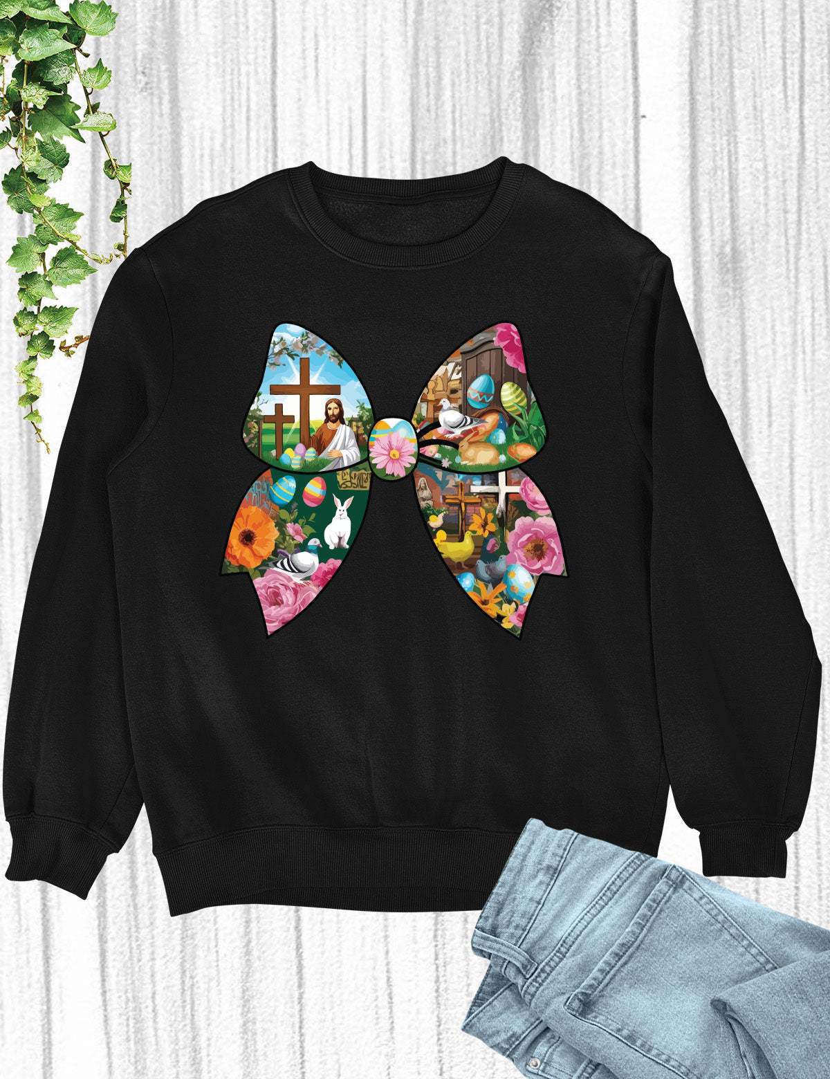 Christian Easter Coquette Bow Women's Long Sleeve T Shirts