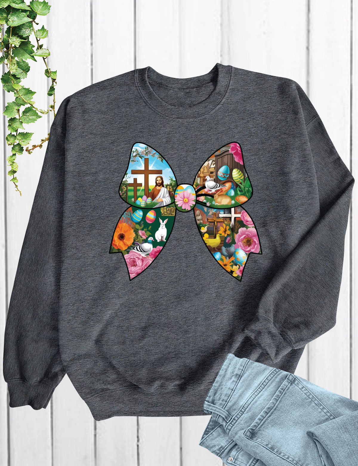 Christian Easter Coquette Bow Women's Long Sleeve T Shirts