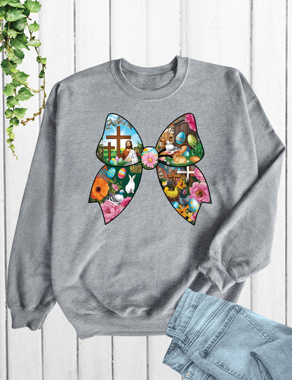 Christian Easter Coquette Bow Women's Long Sleeve T Shirts
