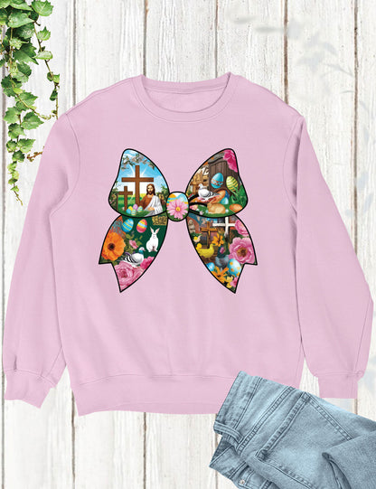 Christian Easter Coquette Bow Women's Long Sleeve T Shirts