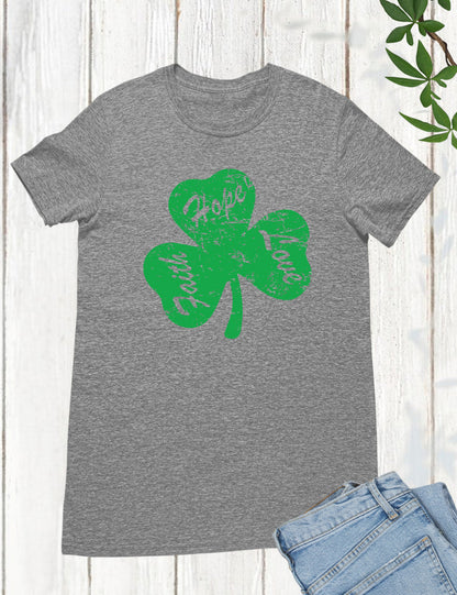 Christian Shamrock T Shirt - Grey