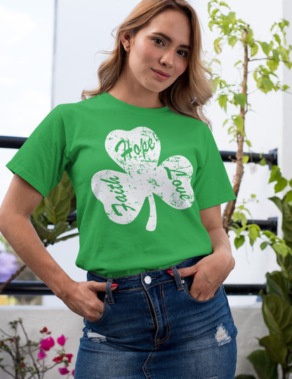 Christian Shamrock T Shirt - Green