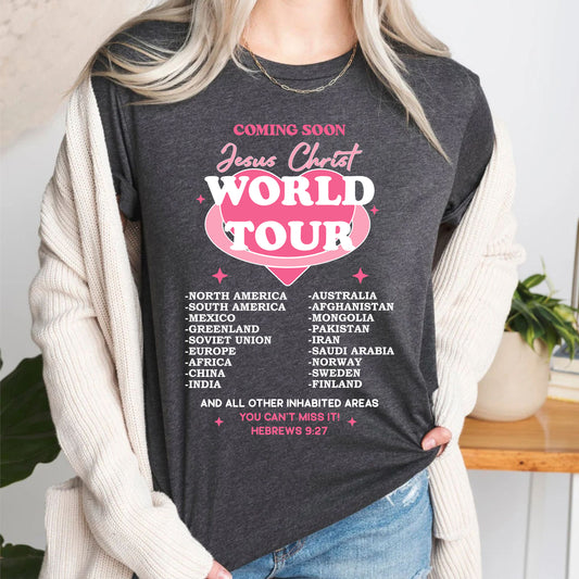 Jesus Shirt World Tour Faith Based Scripture Christian T-shirts