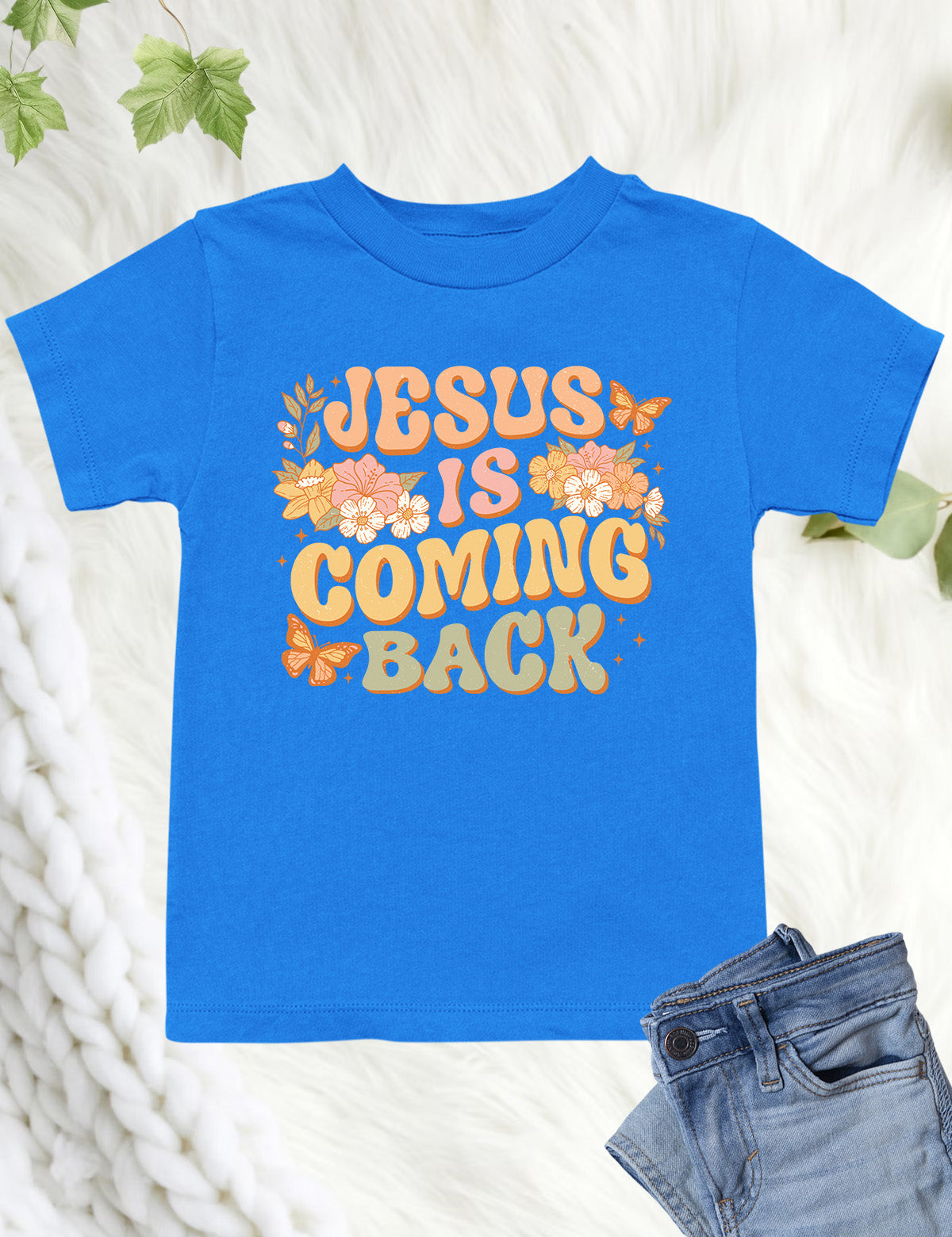 Jesus is Coming Back Scripture Kids T Shirt