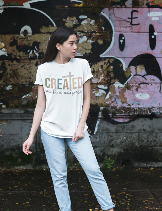 Created With a Purpose Retro T Shirt