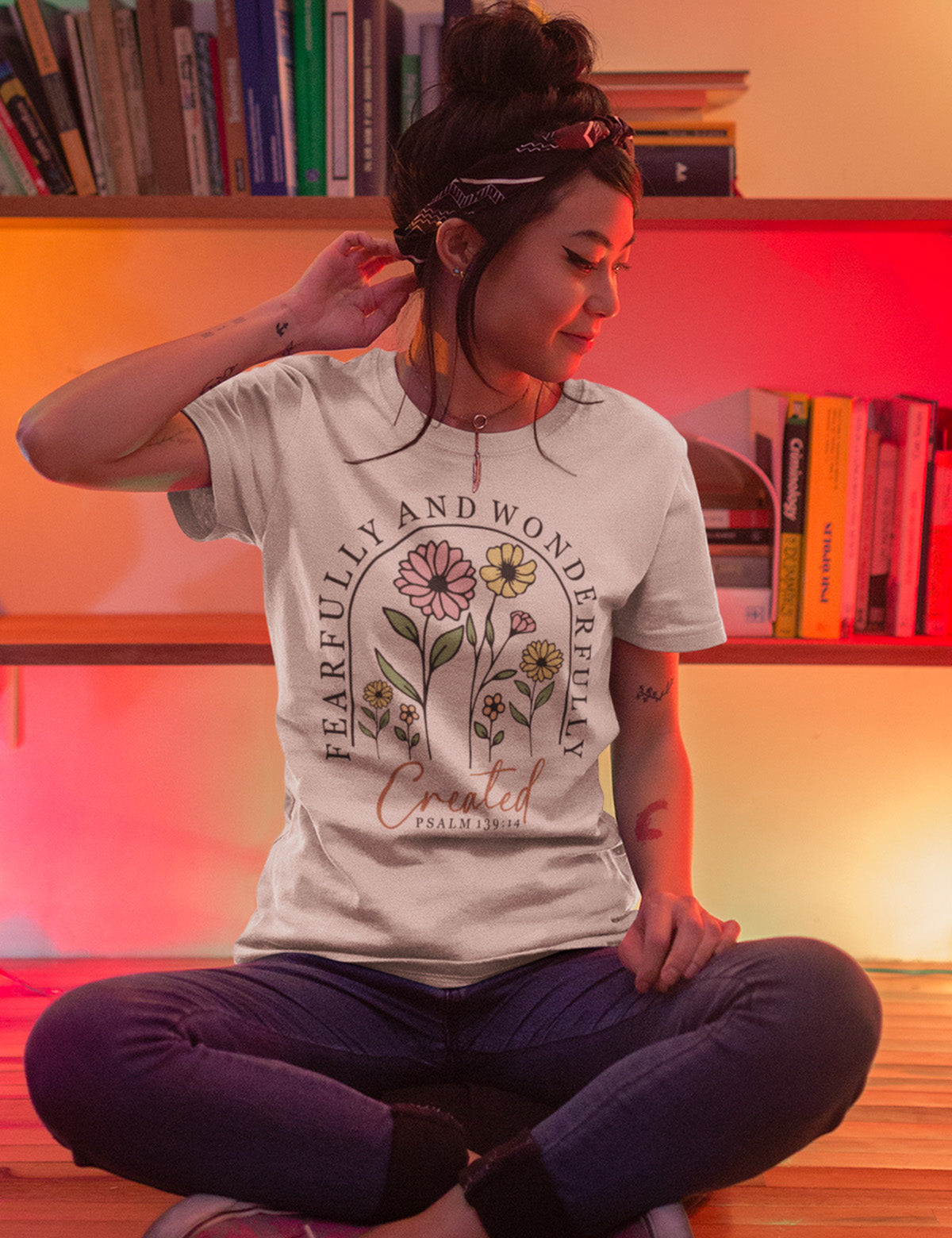 Fearfully and Wonderfully Created Floral Shirt