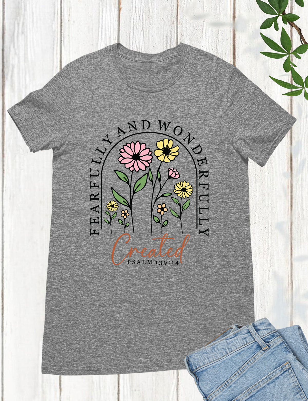 Fearfully and Wonderfully Created Floral Shirt