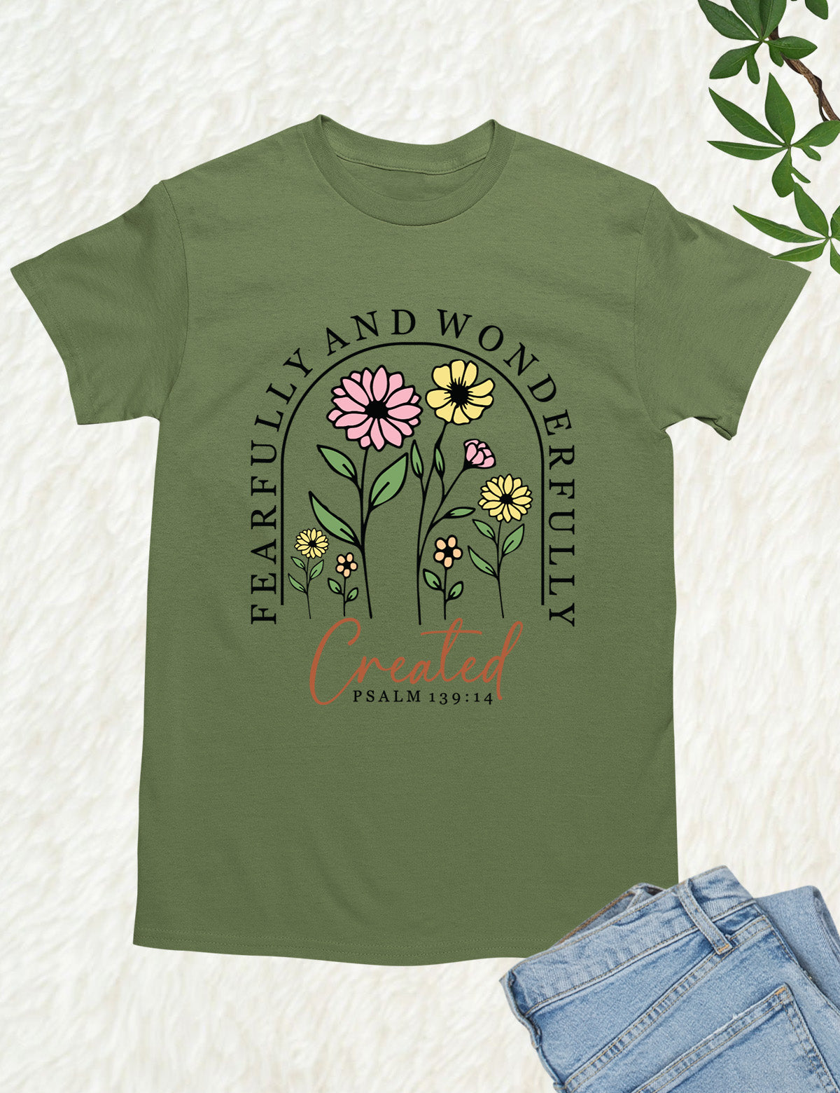Fearfully and Wonderfully Created Floral Shirt