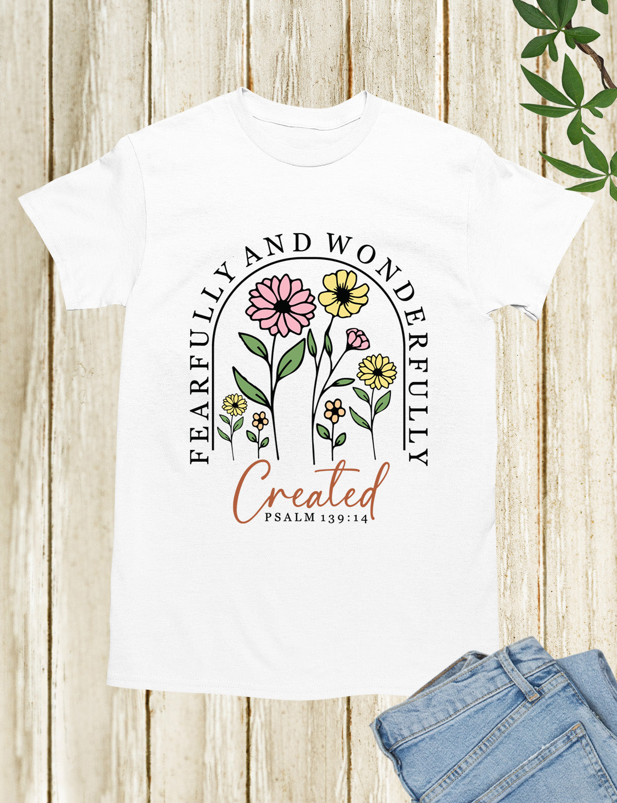 Fearfully and Wonderfully Created Floral Shirt