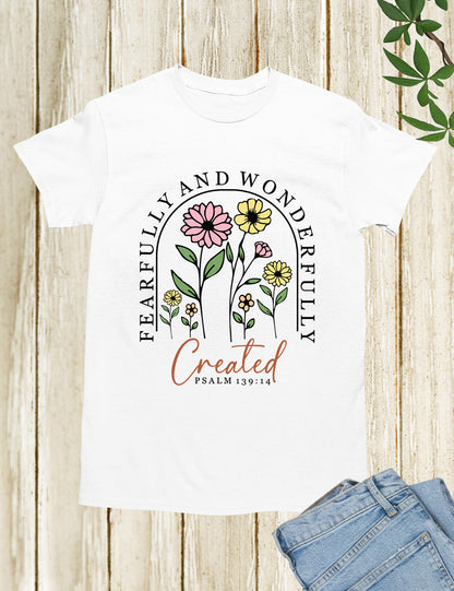 Fearfully and Wonderfully Created Floral Shirt