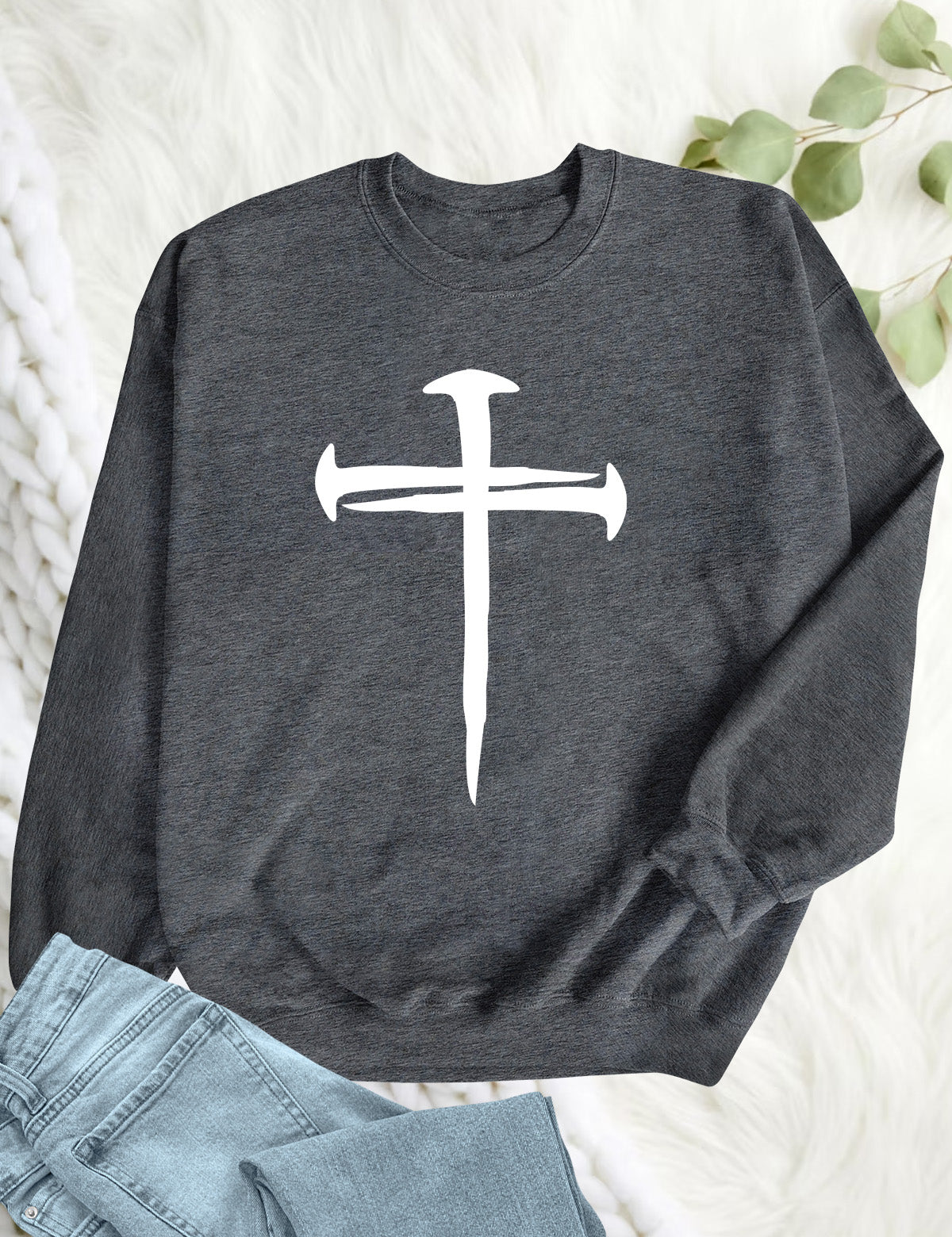 Jesus Cross 3 nails Easter Sweatshirt