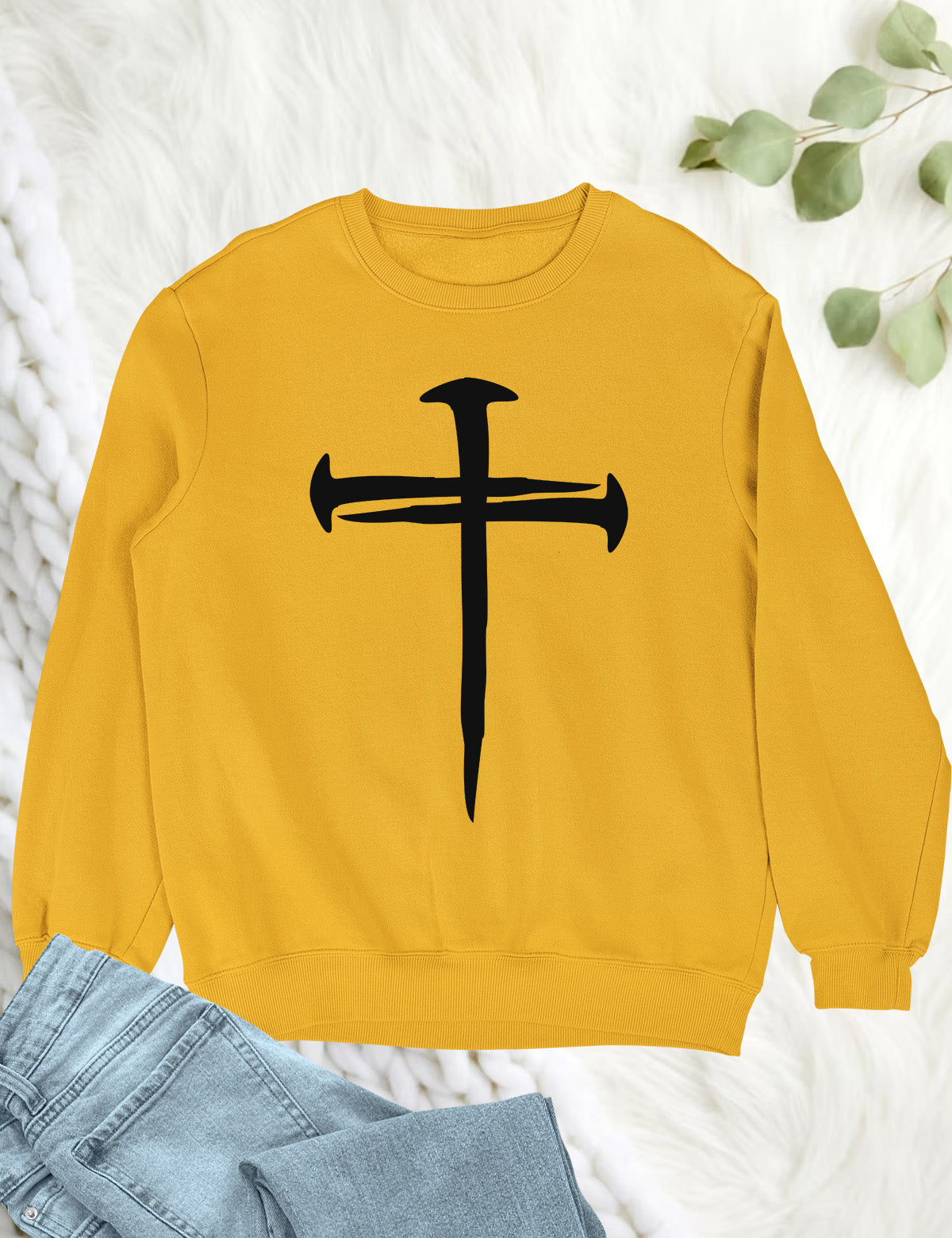 Jesus Cross 3 nails Easter Sweatshirt