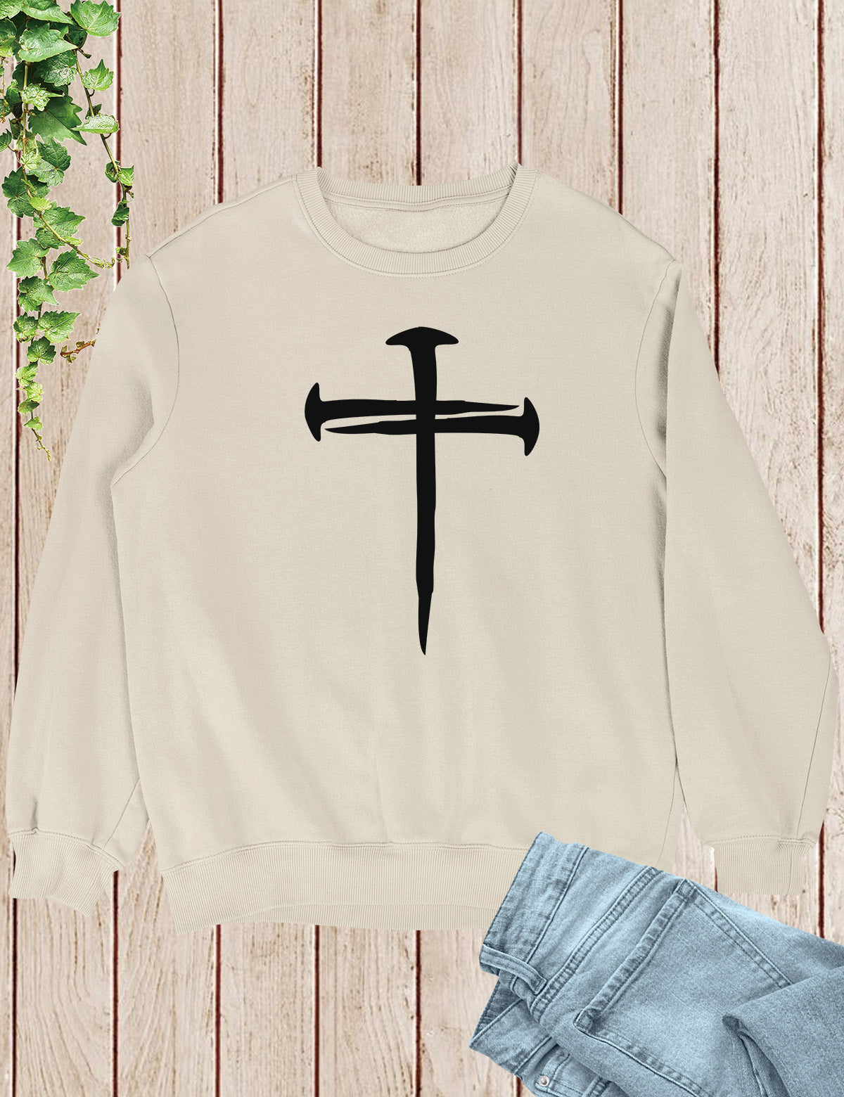 Jesus Cross 3 nails Easter Sweatshirt