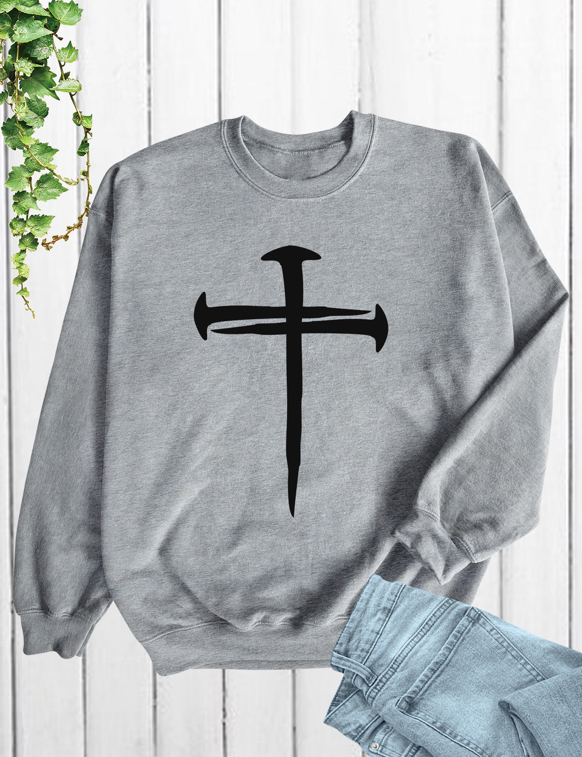 Jesus Cross 3 nails Easter Sweatshirt