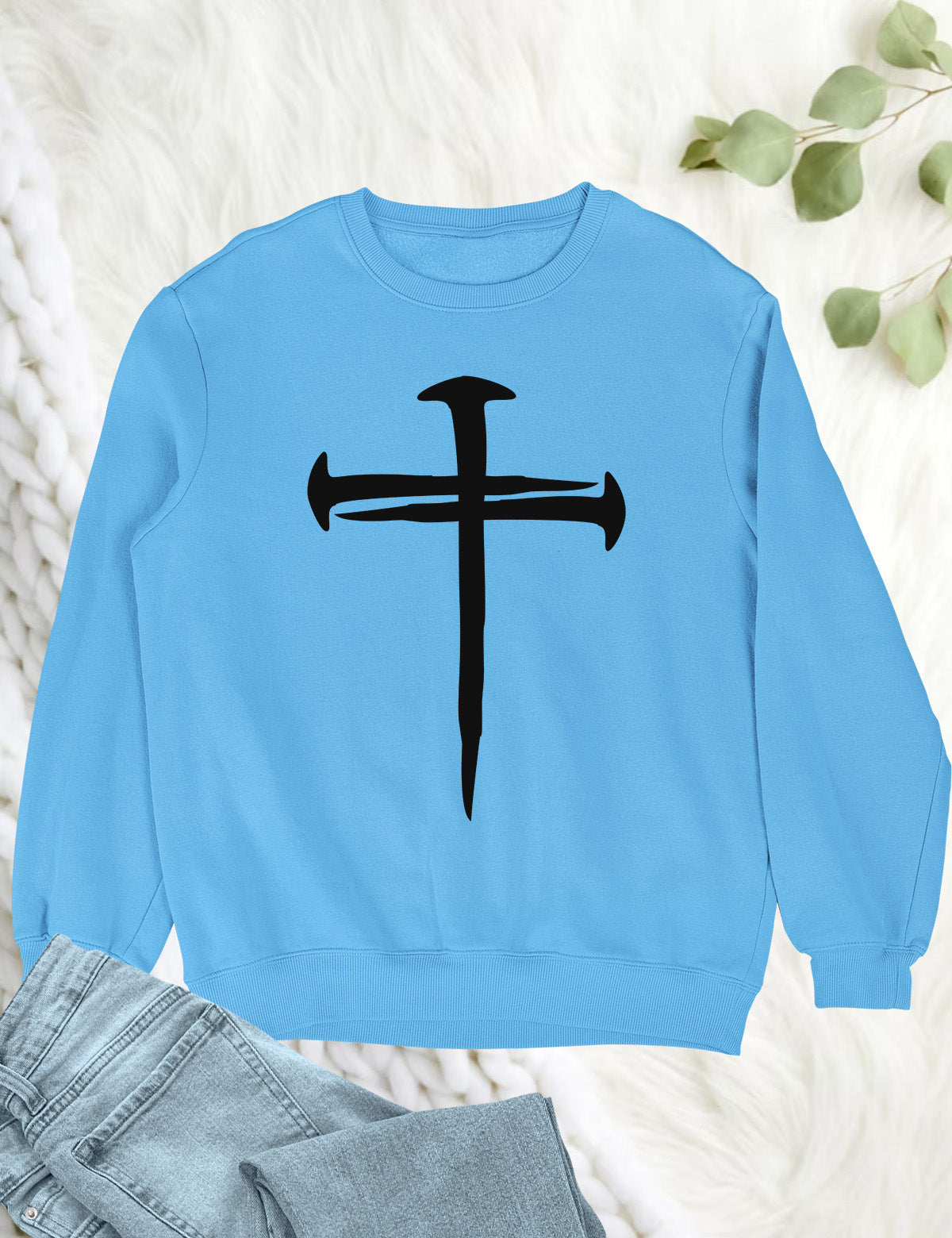 Jesus Cross 3 nails Easter Sweatshirt