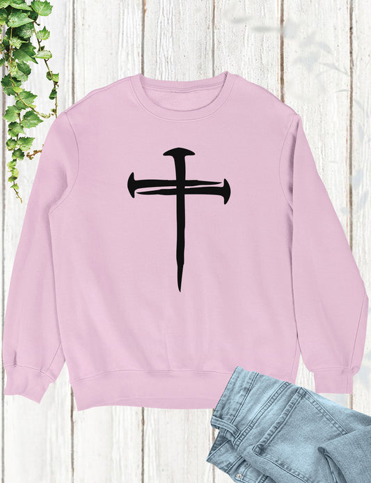 Jesus Cross 3 nails Easter Sweatshirt