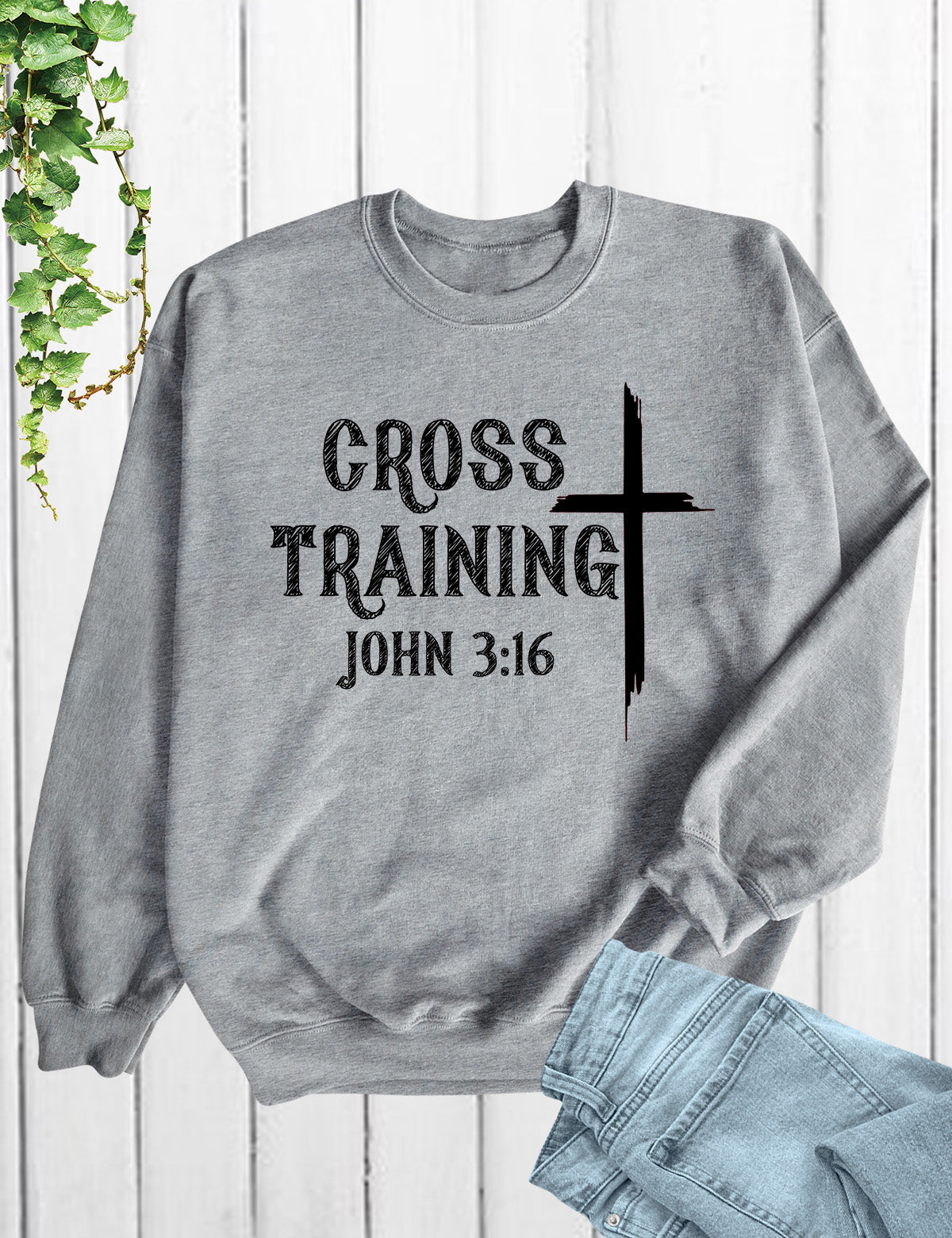 Cross Training John 3:16 Bible Verse Sweaters